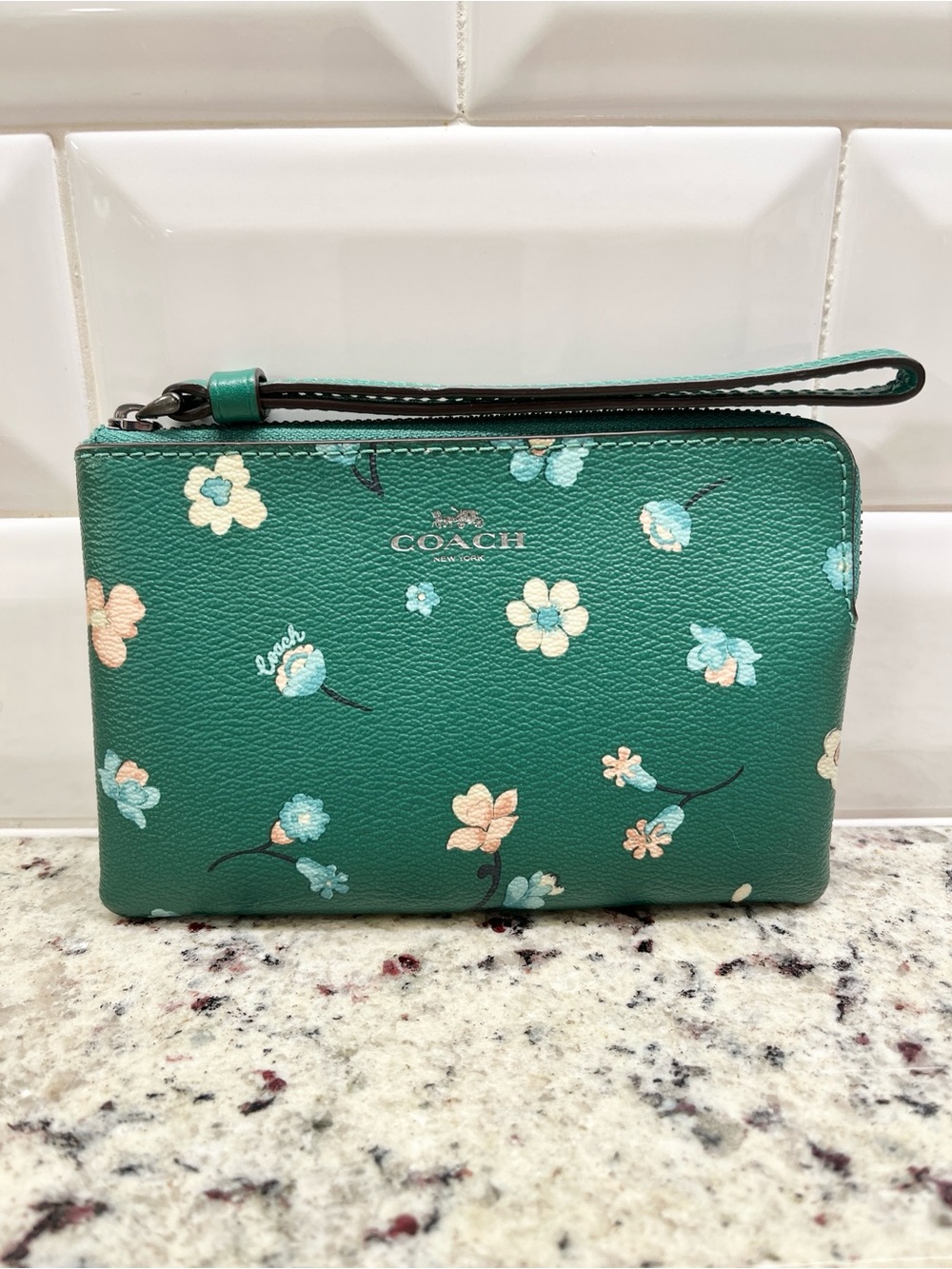 Coach Corner Mystical Floral Print Wristlet NWOT